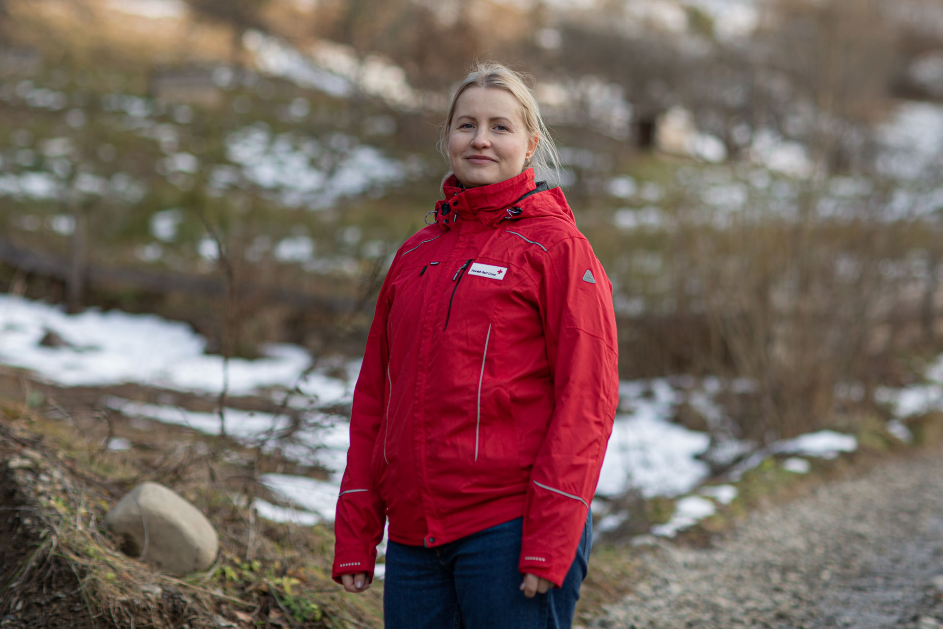 Ukrainassa avustustyöntekijänä toiminut Heidi Saarinen.