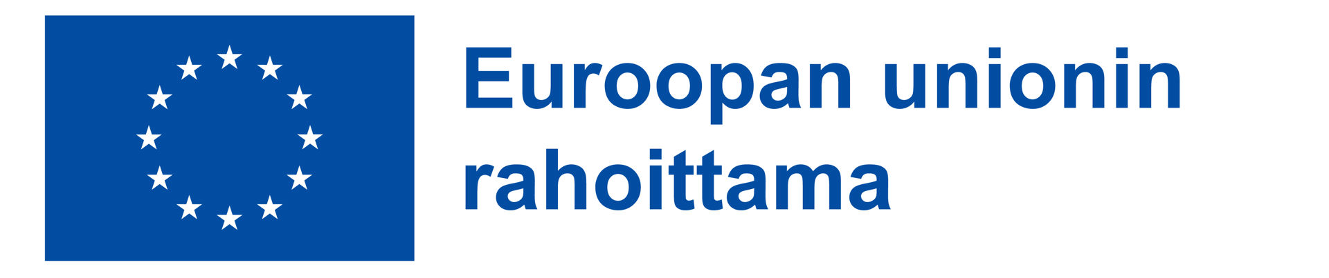 EU-logo, jossa lukee Euroopan Unionin rahoittama