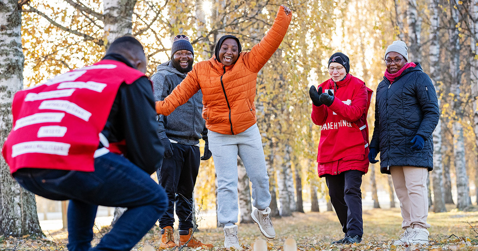 Hymyilevä henkilö.