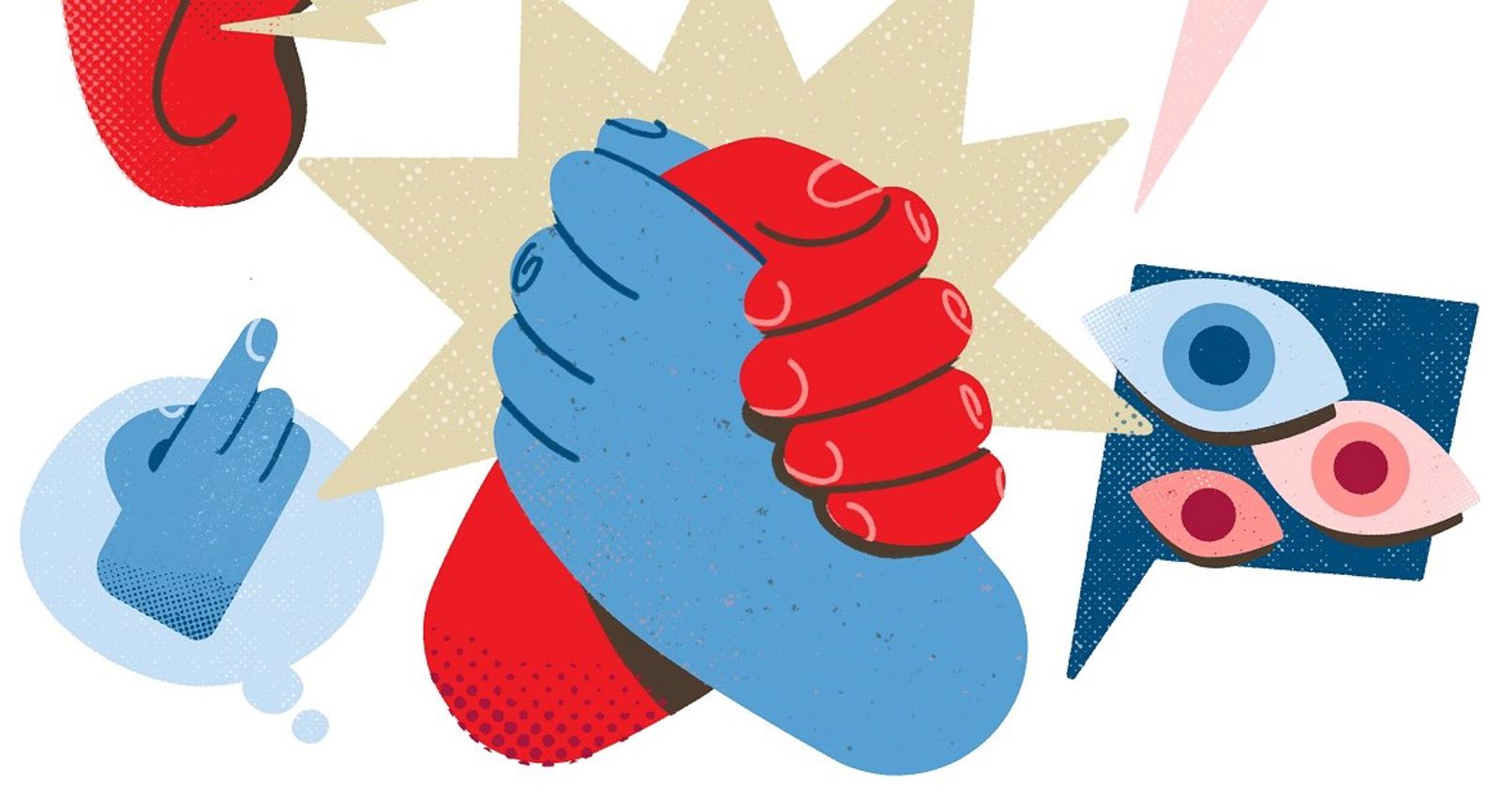 Kuvassa paiskataan kättä yhteenkuuluvuuden merkiksi