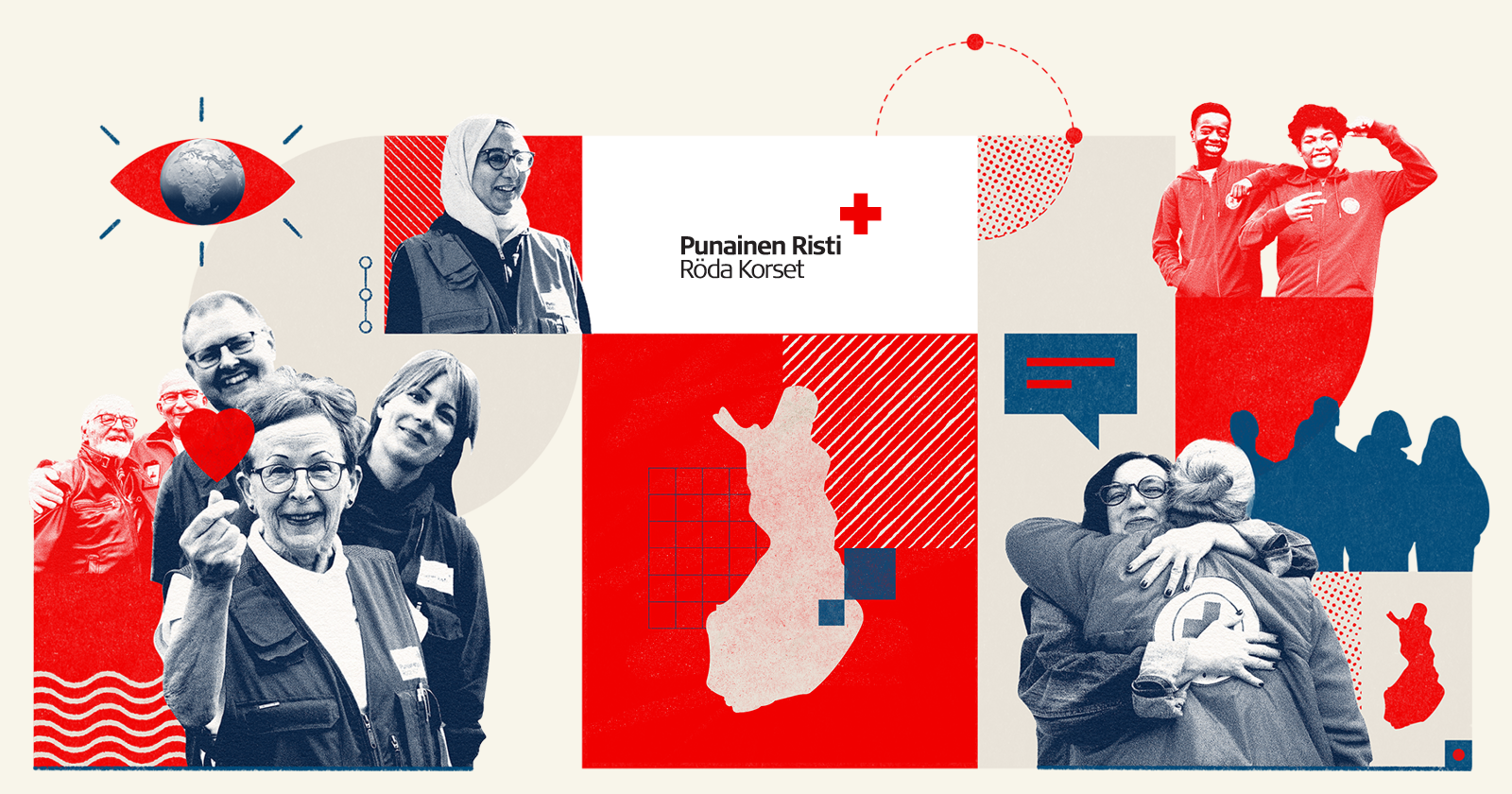 Satoja Punaisen Ristin aktiiveja istuu puoliympyrän muotoisessa kokoussalissa Finlandia-talossa.